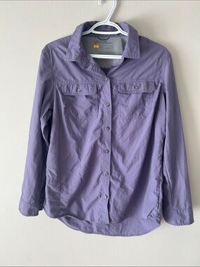 Eddie Bauer Lavender Collared Performance Shirt